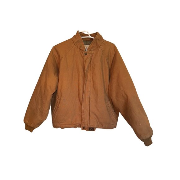 Vintage Walls Canvas Bomber Barn Chore Coat Insulated Trucker Jacket L Brown - Picture 3 of 12